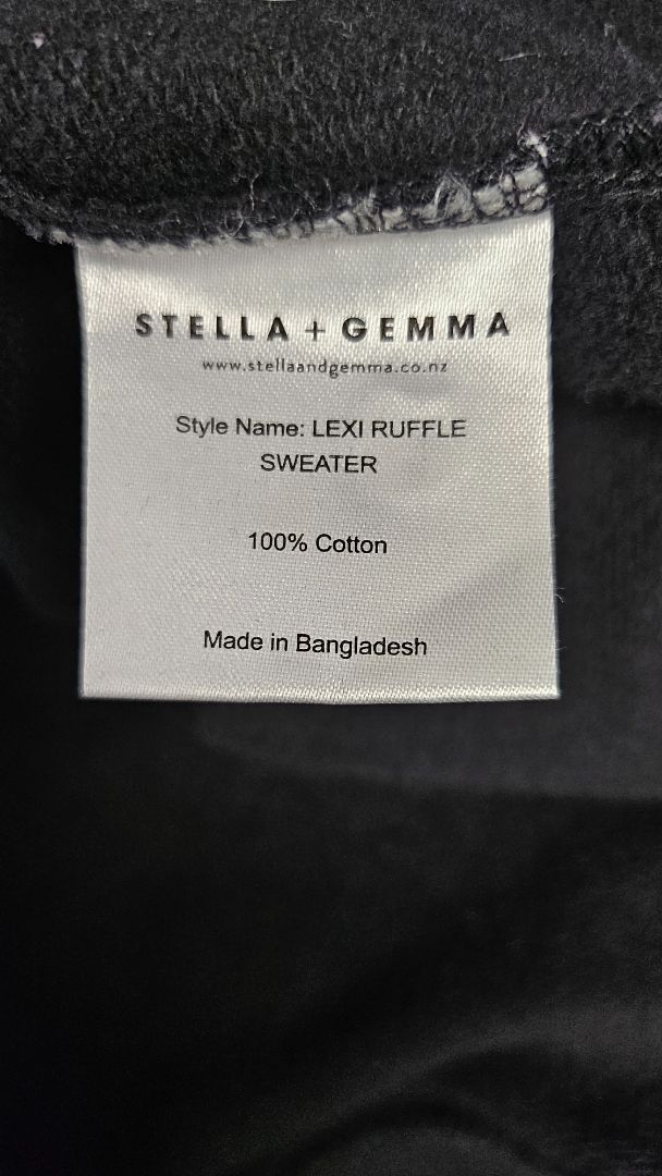 Stella + Gemma Black Lexi Ruffle Sweater (10)