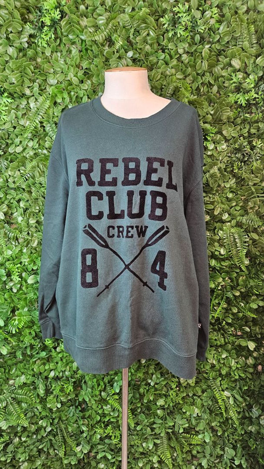 Shine On The Label Green Rebel Club Crew Sweat (12)