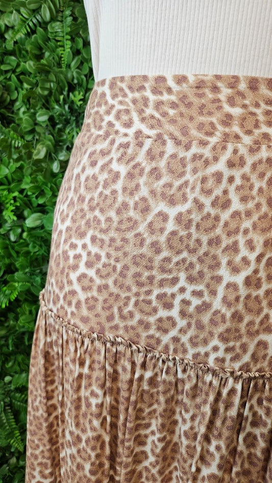 Whistle Animal Print Tiered Skirt (18)