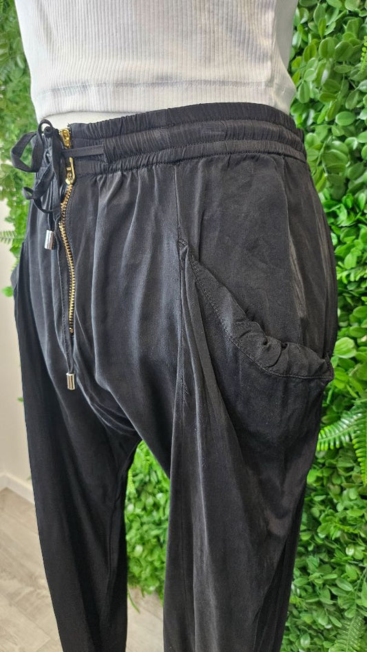 Drama The Label Black Drop Crotch Pants (10)