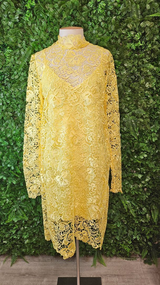 Kate Sylvester Yellow Adele Dress BNWT (12)