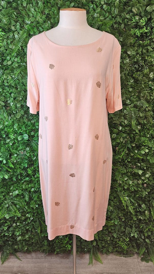 Elm Pink Foil Print Dress (12)