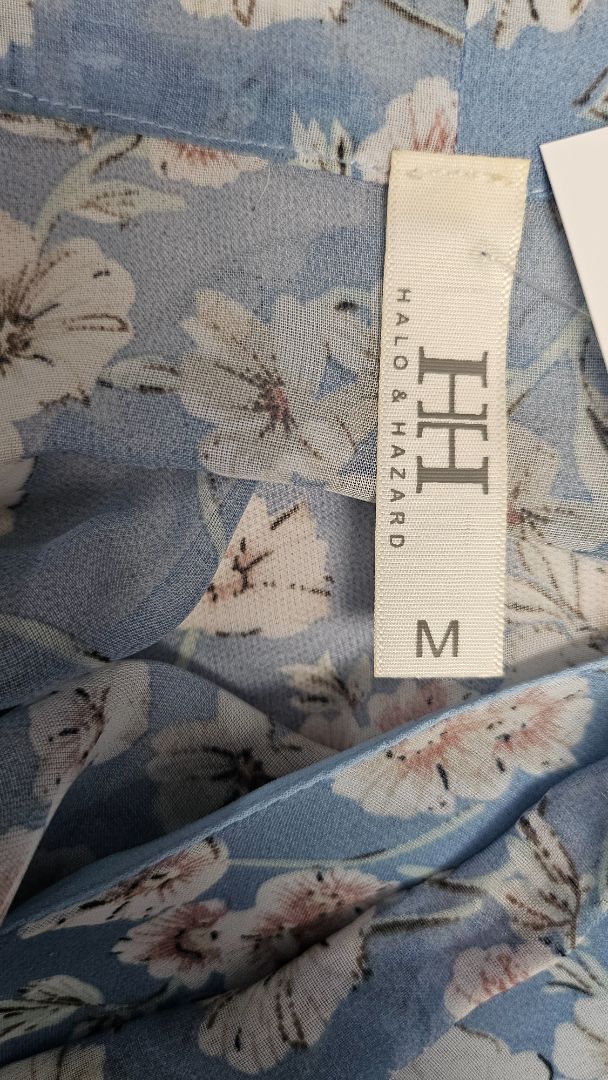 Halo & Hazard Floral Tie Neck Blouse (14)