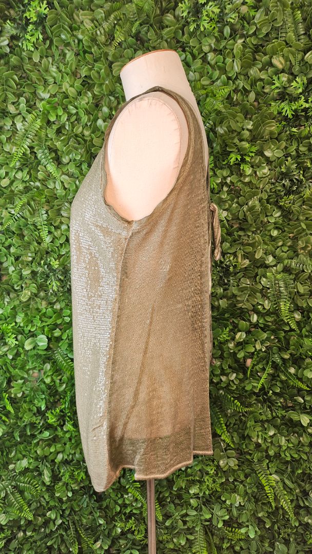 Made in Italy Sage Sequin Tank (12)