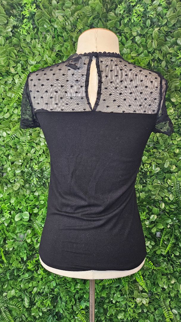 Forever New Black Mesh Top (8)