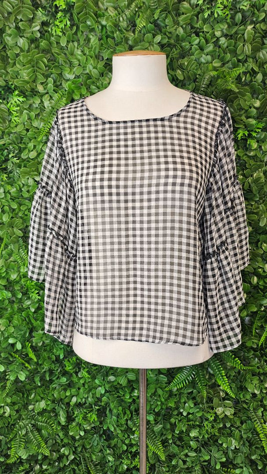 Glassons B/W Gingham Top (8)