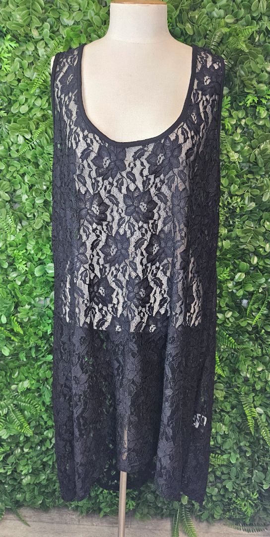 City Chic Black Lace Tunic (18)