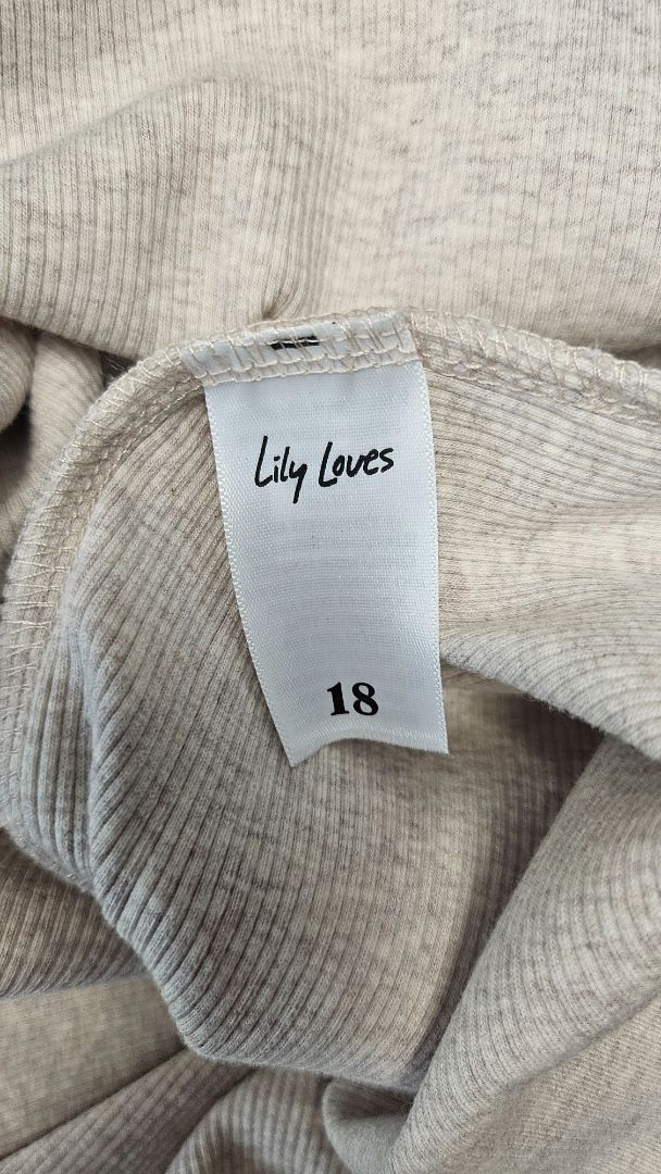 Lily Loves Oat Fitted Tank Dress (14-18)