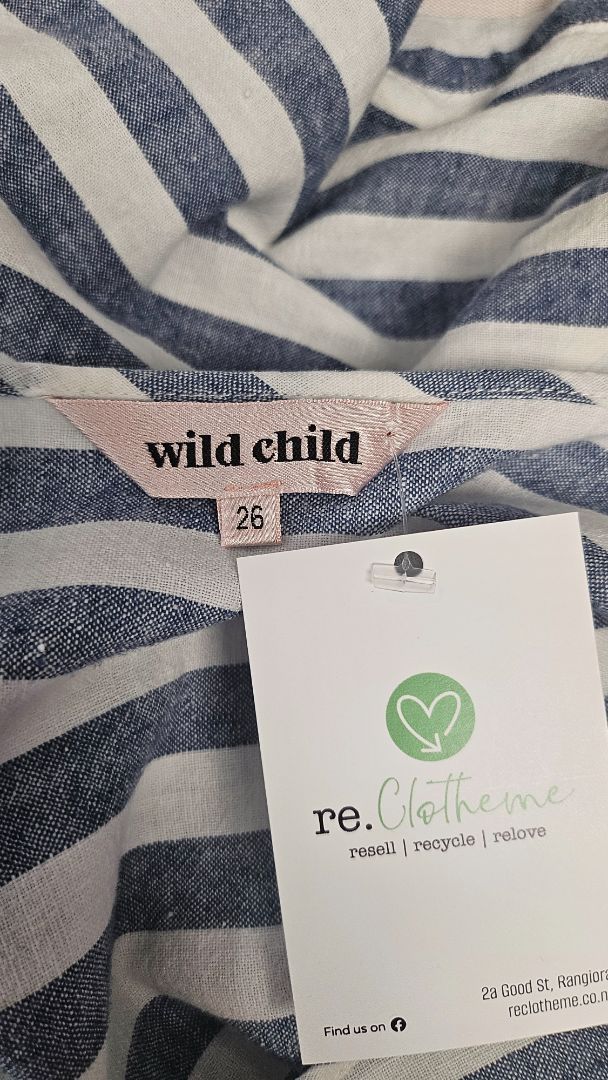 Wild Child Blue/White Striped Tee (26)