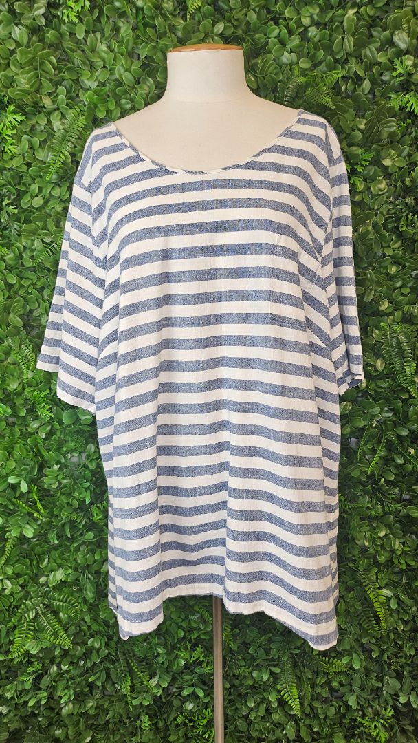 Wild Child Blue/White Striped Tee (26)