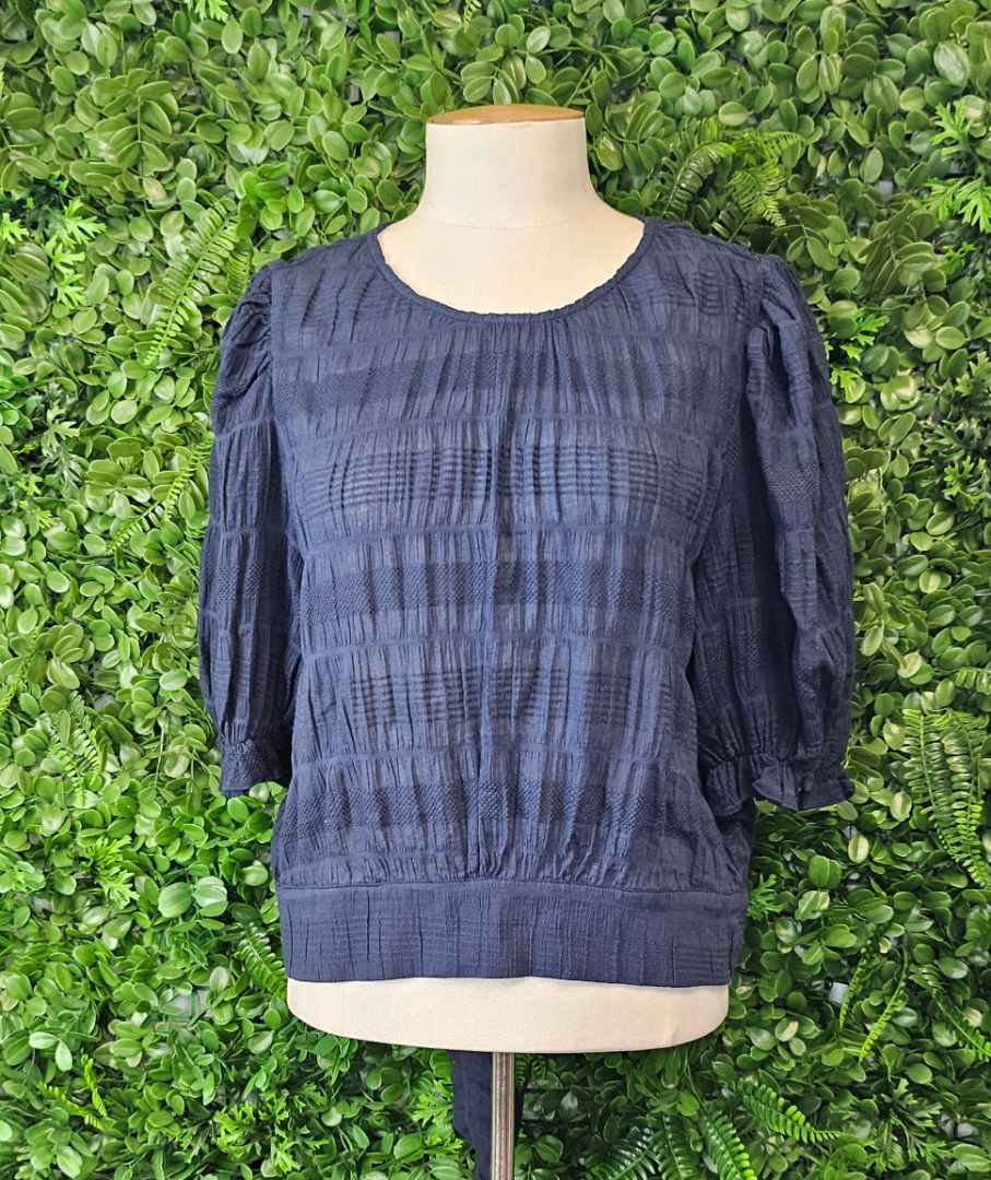 Ivy + Jack Navy Grace Back Tie Top (14)