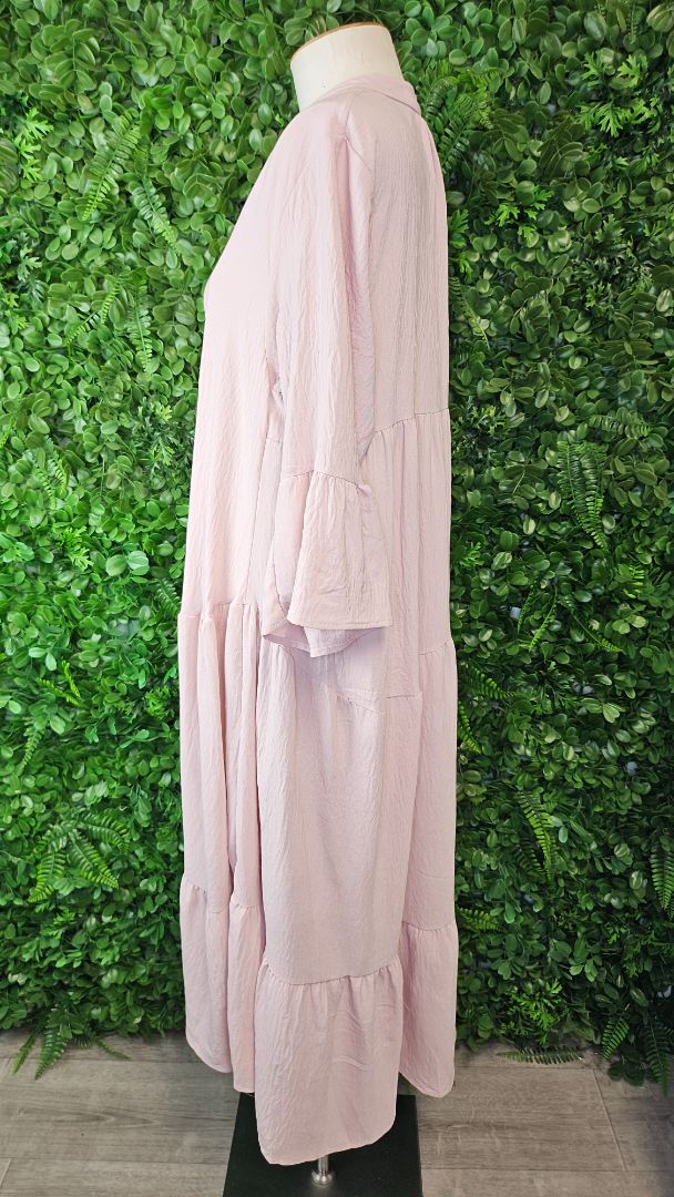 Jasmine Blush Pink Tiered Dress (10-12)