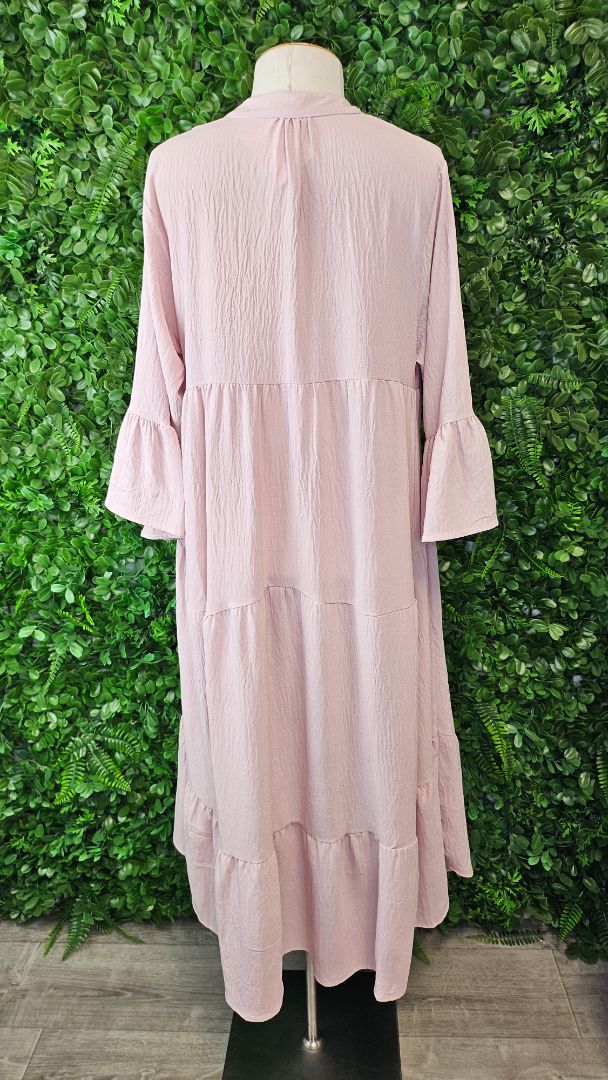 Jasmine Blush Pink Tiered Dress (10-12)