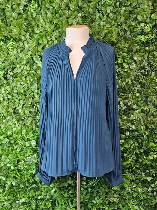 Et Alia Blue Pleated Top (14)