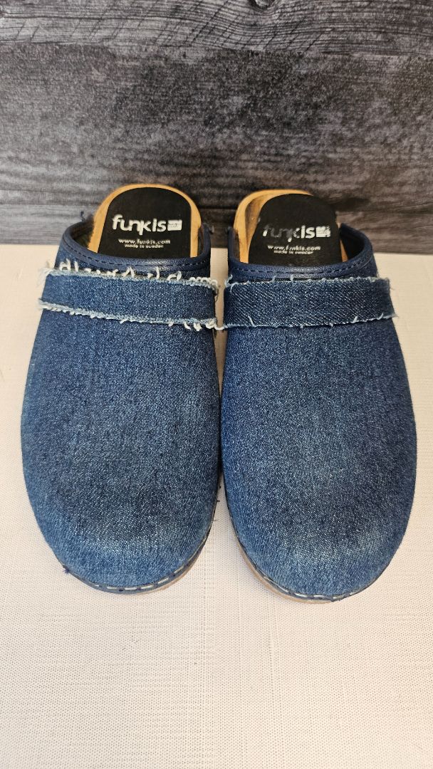 Funkis Denim Slip On Clogs (37/38)