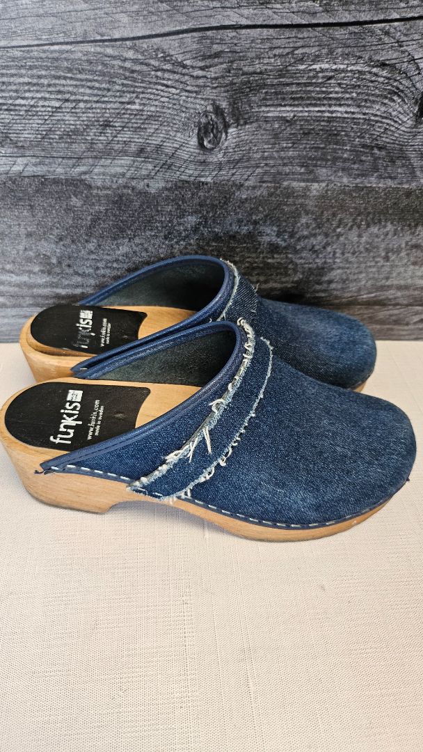 Funkis Denim Slip On Clogs (37/38)