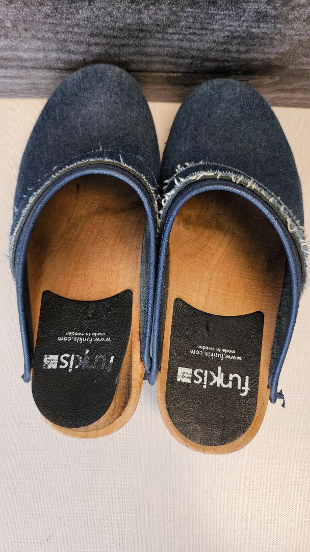 Funkis Denim Slip On Clogs (37/38)