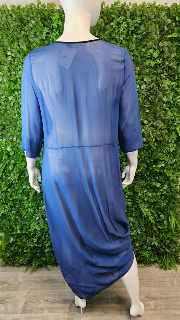 Deanne Hobbs Blue Sheer Tunic Dress (18-20)