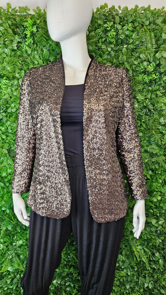 Twiggy M&S Bronze Sequin Blazer (14-16)