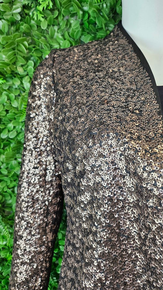 Twiggy M&S Bronze Sequin Blazer (14-16)