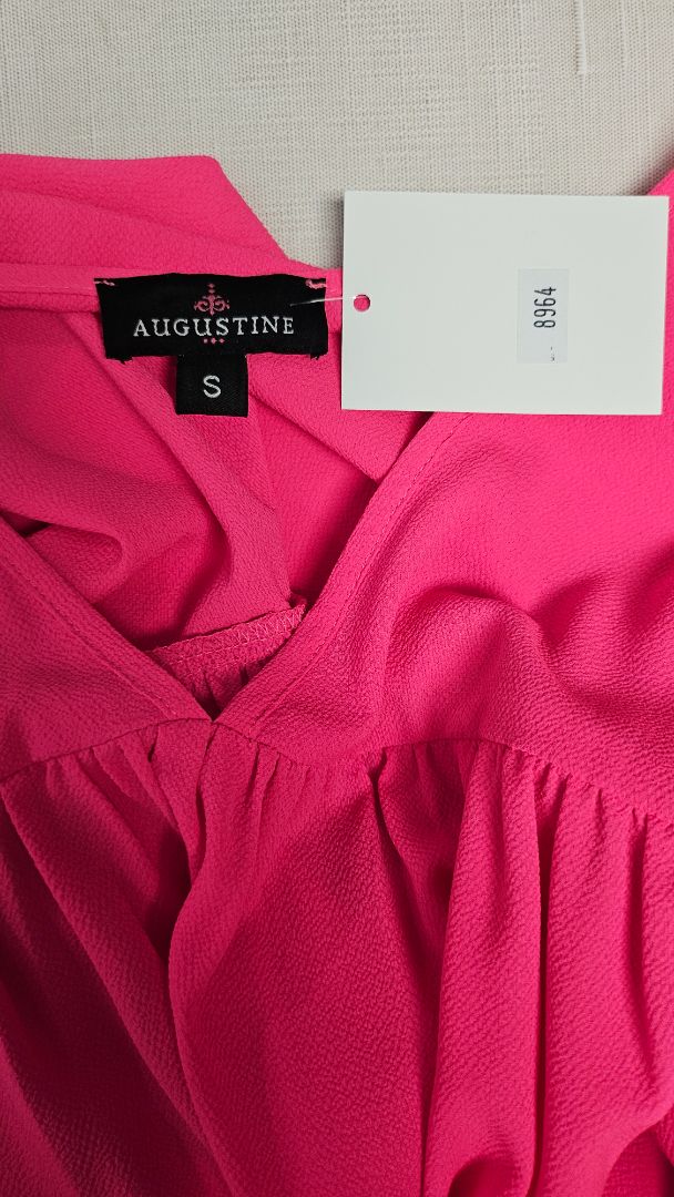 Augustine Hot Pink Drop Waist Dress (10)