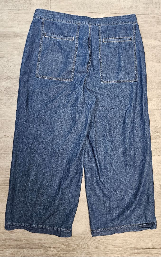 Jigsaw Denim Blue Wide Leg Pant (14)