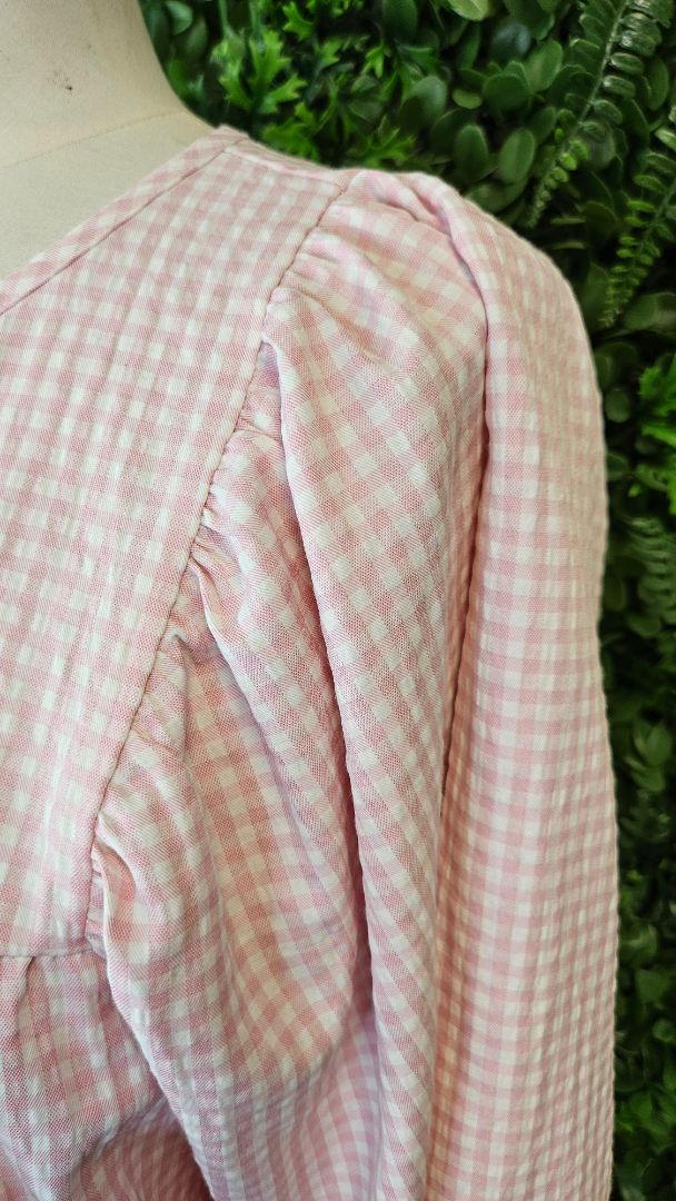 Leoni Pink Gingham Top (8-10)