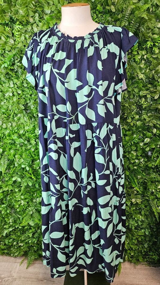 Label of Love Navy/Mint Leaf Dress (16)