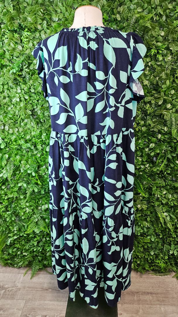 Label of Love Navy/Mint Leaf Dress (16)