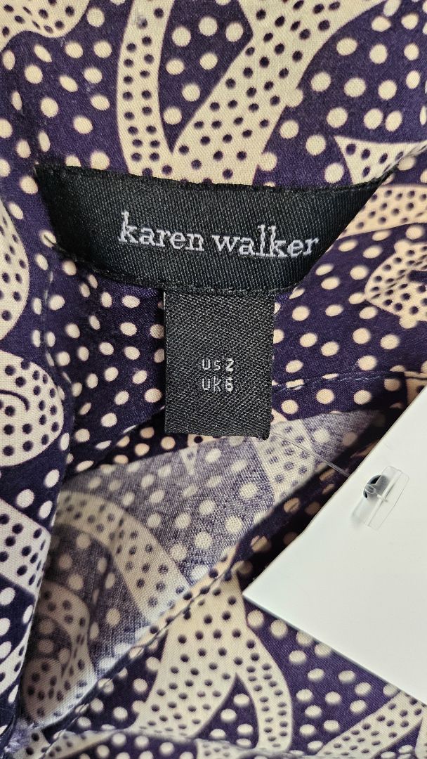 Karen Walker Blue Peplum Dress (6)