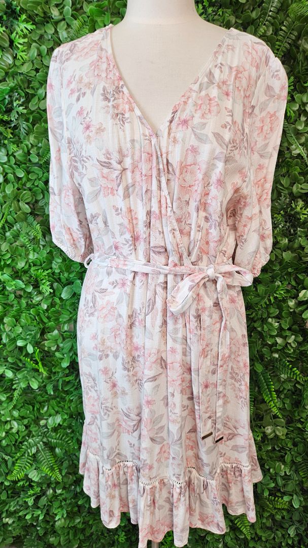 Just Jeans Floral Wrap Dress Linen (16)