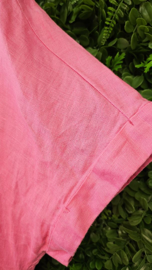 Zest Pink Linen Dress (18)