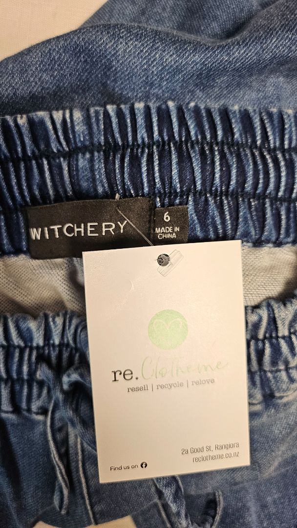 Witchery Washed Blue Denim Joggers (6)