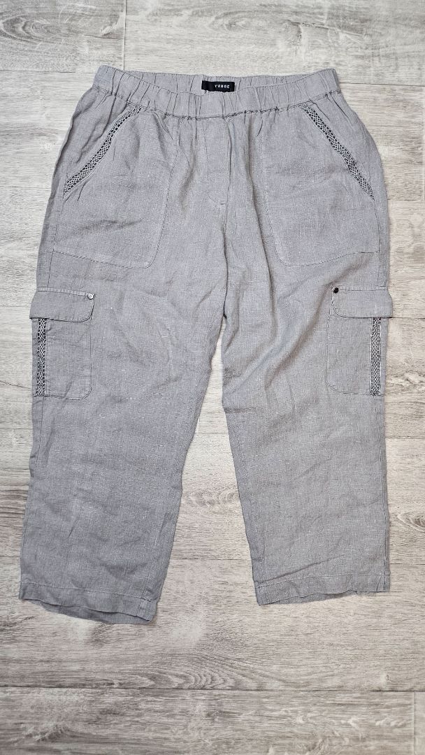 Verge Grey Linen Crop Pants (14)