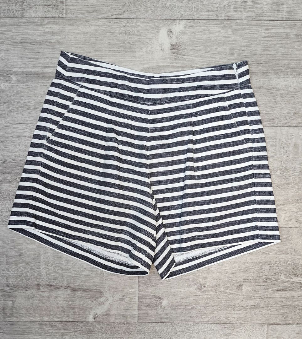 Laura Ashley Stripe Linen Blend Shorts (8)