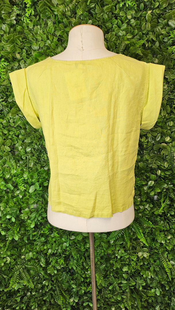 Hobbs London Yellow Linen Top (12)