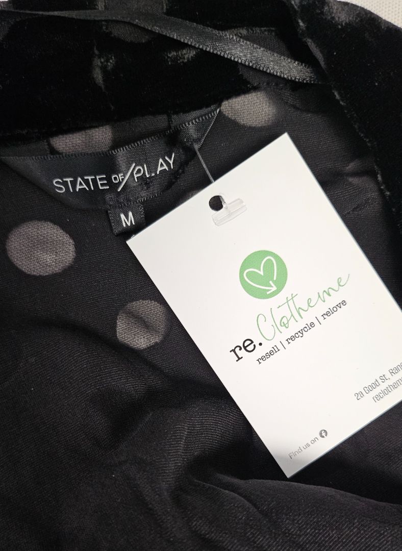 State of Play Black Velvet Jacket (12-14)