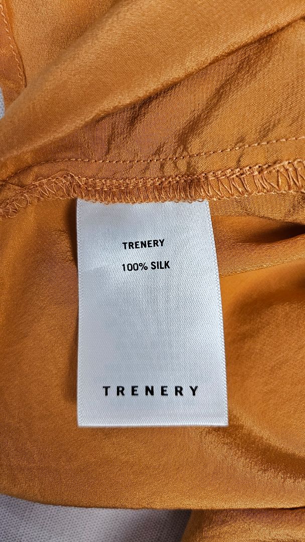 Trenery Orange Silk Shirt (8)