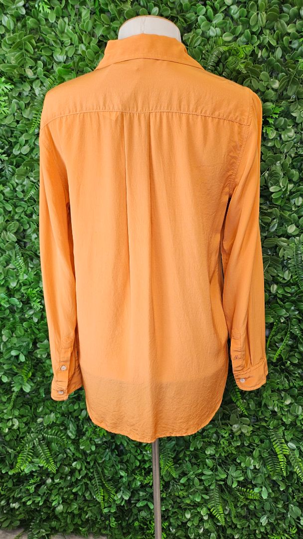 Trenery Orange Silk Shirt (8)