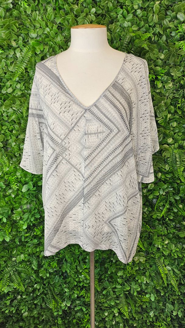 Storm Grey Print Silk Top (14)