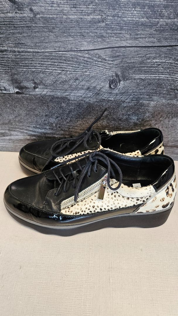 Cassini Black/White Platform Sneaker (39)