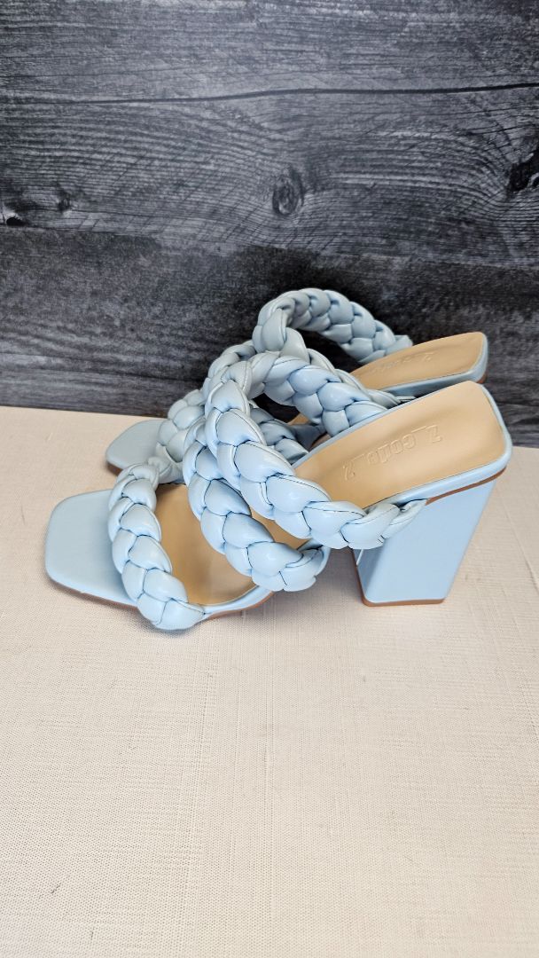 Z Code Baby Blue Plaited Mule Heel NEW (39)