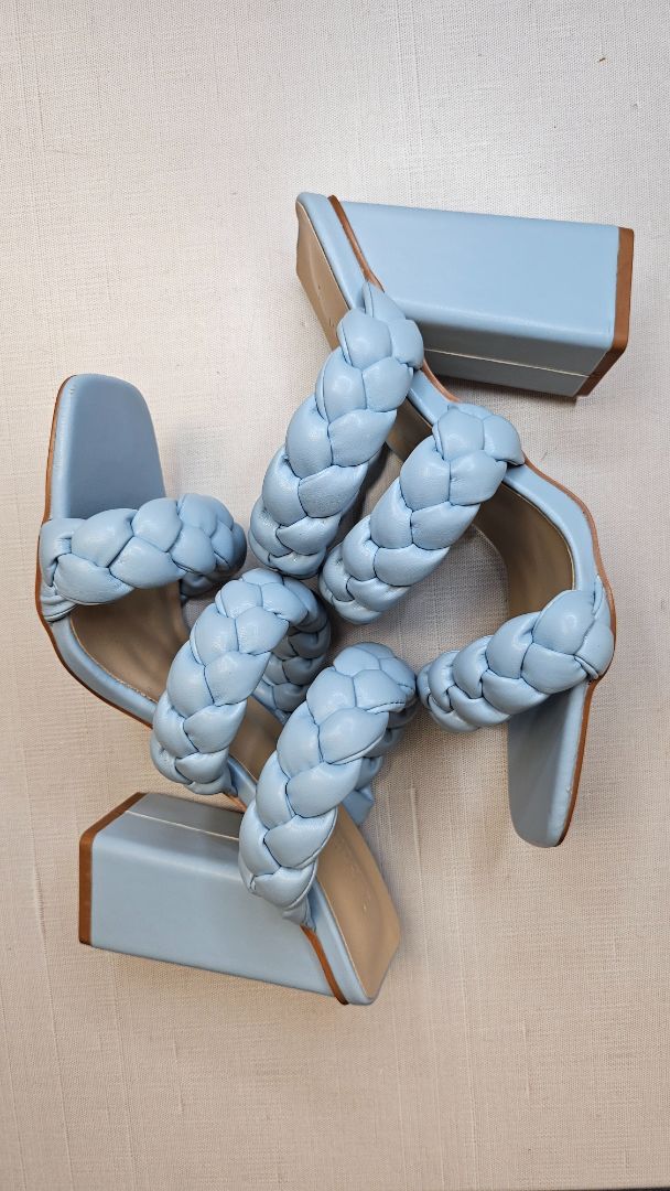 Z Code Baby Blue Plaited Mule Heel NEW (39)