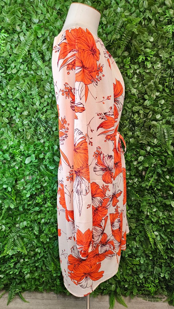 Augustine Orange Floral Dress (14)