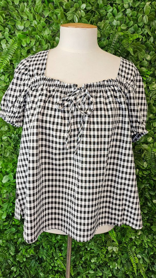 RPM B/W Gingham Top BNWT (10)