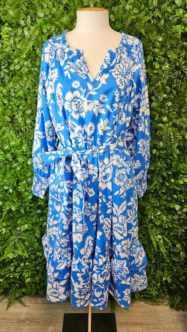 Threadz Blue Floral Dress BNWT (12)