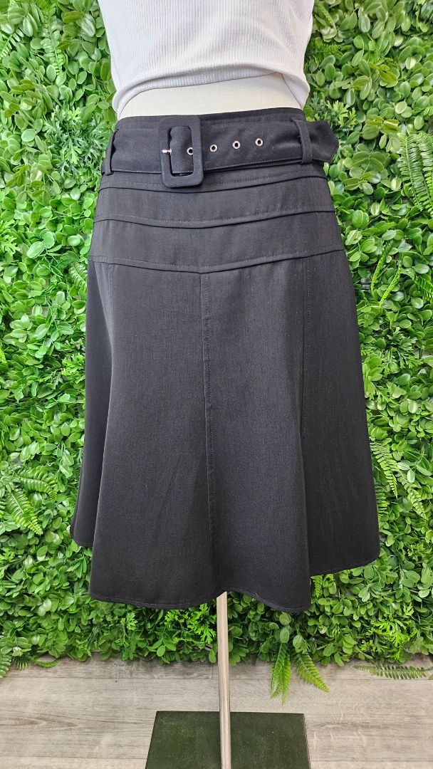 Jacquie E Black Belted Skirt (10)