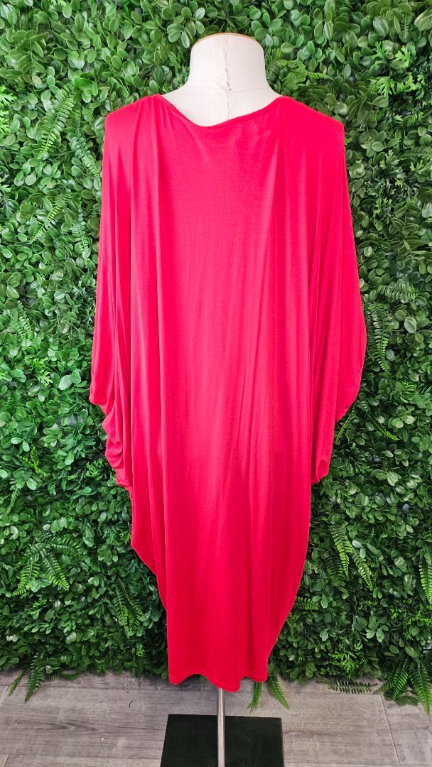 PQ The Label Red Cocoon Dress OSFM