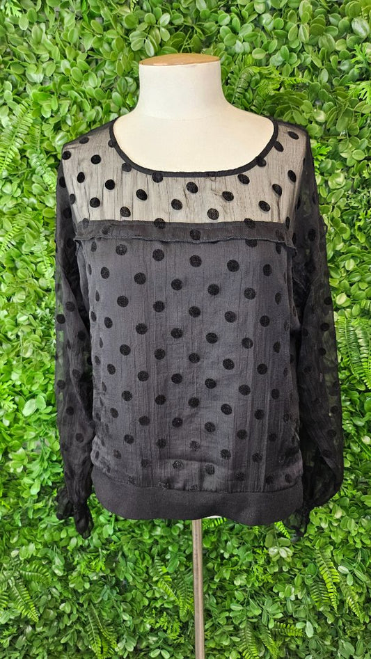 Seeking Lola Black Polka Top (10)