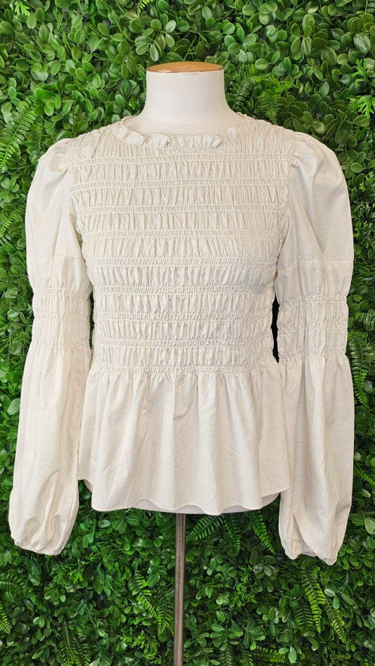 Only Neutral Shirred Top (12)